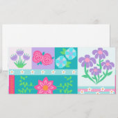 Lebendiges blühendes Blumendesign Save The Date (Vorne/Hinten)