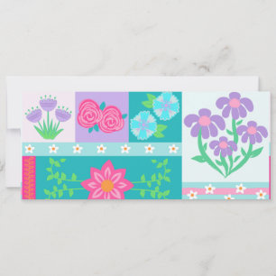 Lebendiges blühendes Blumendesign Save The Date