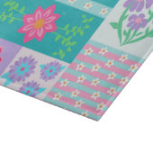 Lebendiges blühendes Blumendesign Schneidebrett (Ecke)