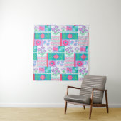 Lebendiges blühendes Blumendesign Wandteppich (Beispiel)