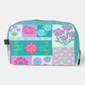 Lebendiges blühendes Blumendesign Waschbeutel (Vorderseite)