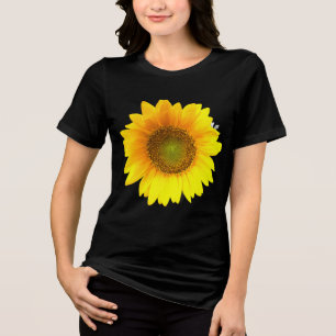 Lebendiges, blühendes Sonnenblumen-T-Shirt in mass Tri-Blend Shirt