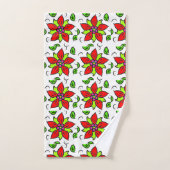 Lebendiges Blumendesign Badhandtuch Set (Handtuch)