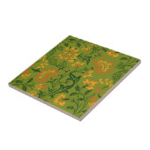 Lebendiges Blumendesign: Gelbe und orangefarbene B Fliese (Seite)