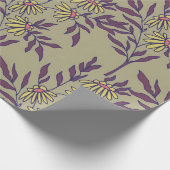 Lebendiges Blumendesign mit gelben Gänseblümchen Geschenkpapier (Ecke)