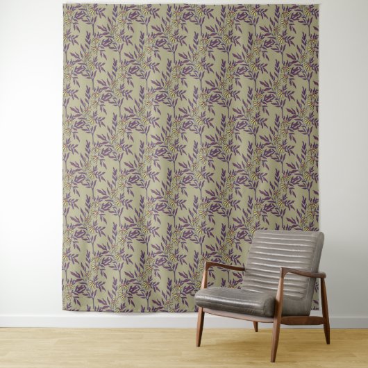 Lebendiges Blumendesign mit gelben Gänseblümchen Wandteppich (Beispiel)