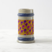 Lebendiges Blumenmuster Bierglas (Mittel)