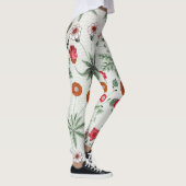 Lebendiges Blumenmuster bunte Blumen Leggings (Rechts)