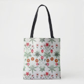 Lebendiges Blumenmuster bunte Blumen Tasche (Vorderseite)