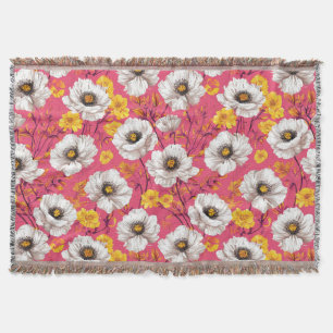 Lebendiges Blumenmuster Decke