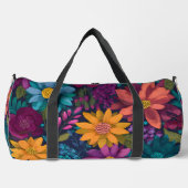 Lebendiges Blumenmuster Duffle Bag (Vorderseite)