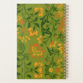 Lebendiges Blumenmuster: Gelbe und Orangefarbene B Planer (Rückseite)
