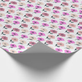 Lebendiges Blumenmuster Geschenkpapier (Ecke)
