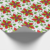 Lebendiges Blumenmuster Geschenkpapier (Ecke)