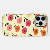 Lebendiges Blumenmuster iPhone Hülle (Rückseite (Horizontal))