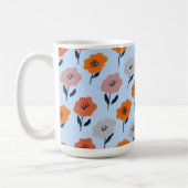 Lebendiges Blumenmuster Kaffeetasse (Links)