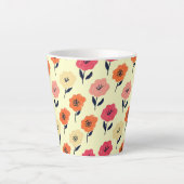 Lebendiges Blumenmuster Milchtasse (Vorderseite)