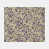 Lebendiges Blumenmuster mit gelben Gänseblümchen Fleecedecke (Vorderseite (Horizontal))