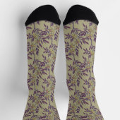 Lebendiges Blumenmuster mit gelben Gänseblümchen Socken (Oben)