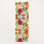Lebendiges Blumenmuster mit Rot Yogamatte (Rückseite)