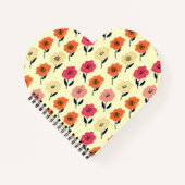 Lebendiges Blumenmuster Notizblock (Vorderseite)