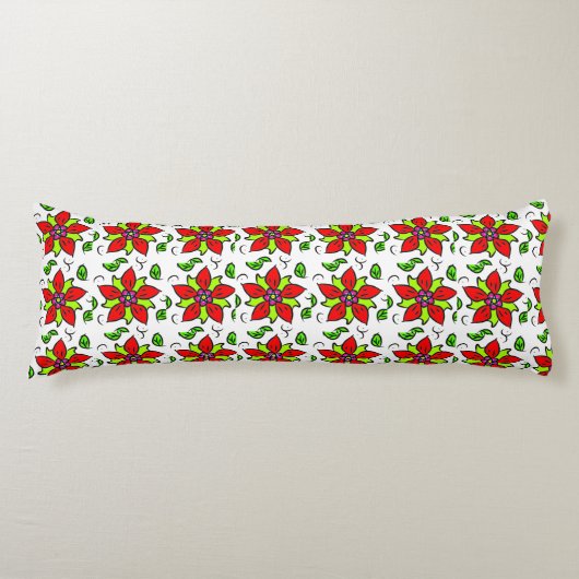 Lebendiges Blumenmuster Seitenschläferkissen (Vorderseite)