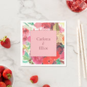 Lebendiges Blumenstrauß-Hochzeitspapier-Taschentuc Serviette (Beispiel)