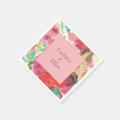 Lebendiges Blumenstrauß-Hochzeitspapier-Taschentuc Serviette (Ecke)