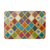 Lebendiges Boho-Geometrisches Patchwork-Fliesenmus Badematte (Vorderseite)