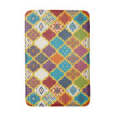 Lebendiges Boho-Geometrisches Patchwork-Fliesenmus Badematte (Vorderseite Vertikal)