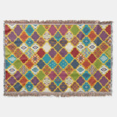 Lebendiges Boho-Geometrisches Patchwork-Fliesenmus Decke (Vorderseite)