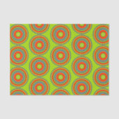 Lebendiges Boho-Konzentrisches Mandala-Muster Seidenpapier (Vorderseite)