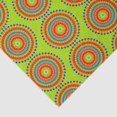 Lebendiges Boho-Konzentrisches Mandala-Muster Seidenpapier (Ausschnitt)