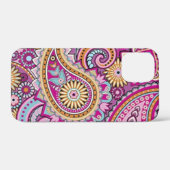Lebendiges Boho-Paisley-Blumenmuster | Farbige Kun Case-Mate iPhone Hülle (Rückseite (Horizontal))