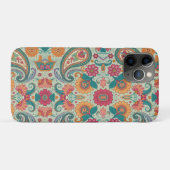 Lebendiges Boho-Paisley hellgrünes Blumenmuster Case-Mate iPhone Hülle (Rückseite (Horizontal))
