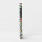 Lebendiges Boho-Paisley hellgrünes Blumenmuster Case-Mate iPhone Hülle (Hinten/Links)