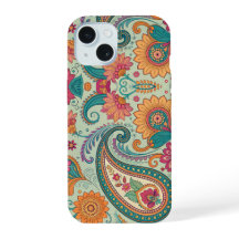 Lebendiges Boho-Paisley hellgrünes Blumenmuster  