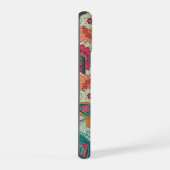 Lebendiges Boho-Paisley hellgrünes Blumenmuster   iPhone 15 Hülle (Rechte Seite)