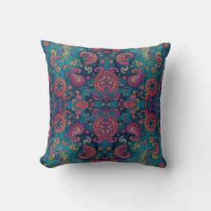 Lebendiges Boho-Paisley-Wurfkissen Kissen