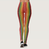 Lebendiges Bonbon-Muster | Lebendiger Regenbogen-J Leggings (Rückseite)