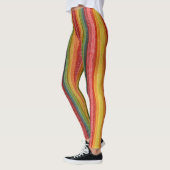 Lebendiges Bonbon-Muster | Lebendiger Regenbogen-J Leggings (Links)