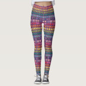 Lebendiges Bonbon-Muster | Regenbogen-Gummibär Leggings (Vorderseite)