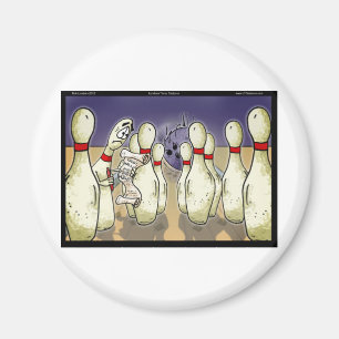 Lebendiges Bowling Testament Lustiges Geschenk, T- Magnet