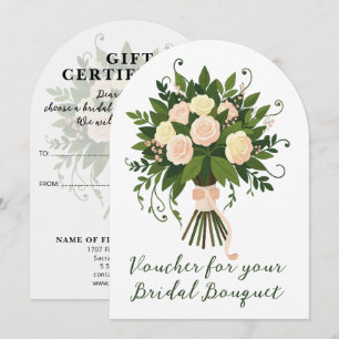 Lebendiges Brautstrauß-Blumenbouquet 5 - Fan-Spaß- Einladung