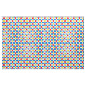 Lebendiges buntes Puzzle-Teil-Muster Stoff (Yard (91,4 cm))