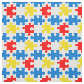 Lebendiges buntes Puzzle-Teil-Muster Stoff (Muster)
