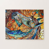 Lebendiges Buntglas-Pferd 25 Puzzle (Horizontal)