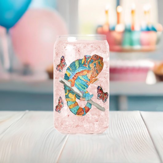 Lebendiges Chamäleon in Aquarell Dosenglas (Insitu (Baby Party))
