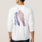 Lebendiges Chaos Abstrakte Herrenmode Sweatshirt (Rückseite)