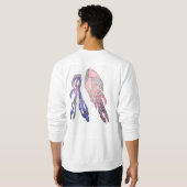 Lebendiges Chaos Abstrakte Herrenmode Sweatshirt (Schwarz voll)